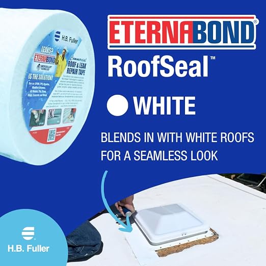 EternaBond RoofSeal White 4" x50' MicroSealant UV Stable RV Roof Seal Repair - Image 7