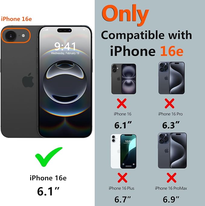 for iPhone 16e Case Waterproof, Full-Body Hard Case Built-in - Image 2