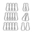 Carabiner, Heavy Duty Galvanized Steel Spring Snap Hook Carabiner Clips by High-PQ