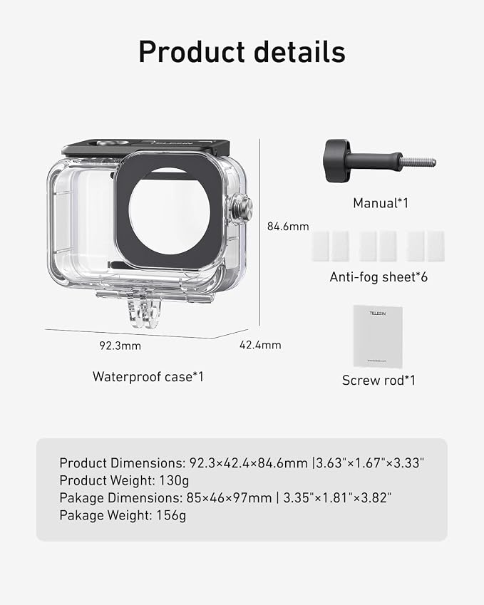 TELESIN Waterproof Case with Anti-Fog - Image 11