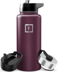 IRON °FLASK Camping & Hiking Hydration Flask - 32 oz Burgundy by IronFlask