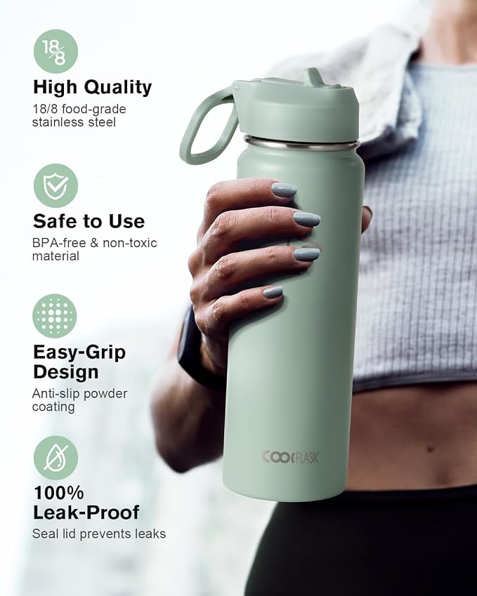Coolflask Water Bottle 24 oz Insulated - Image 3