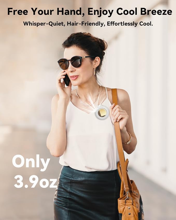 Portable Silent Mini Bladeless Fan Clip On, Small Fan Clip on - Image 4