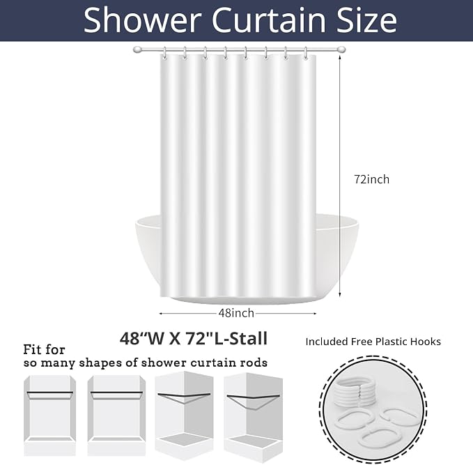 Navy Bow Shower Curtain - Image 7