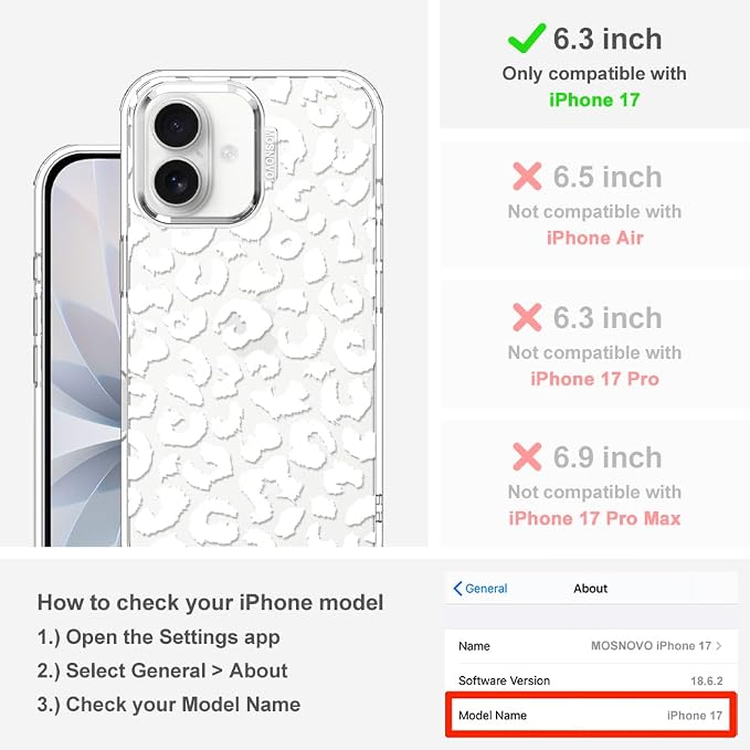 MOSNOVO for iPhone 17 Case | Military Grade 6.6ft Drop Tested | Camera Control - Image 2