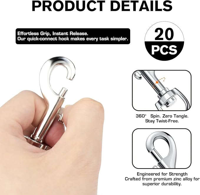 Lucky Goddness 20pcs Swivel Snap Hooks - Image 3