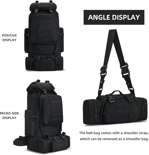 100L Camping Hiking Backpack, Molle military Tactical rucksack backpack - Image 2