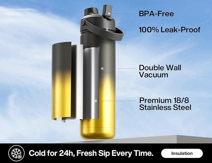 POWCAN 26 oz Insulated Water Bottle - Image 3