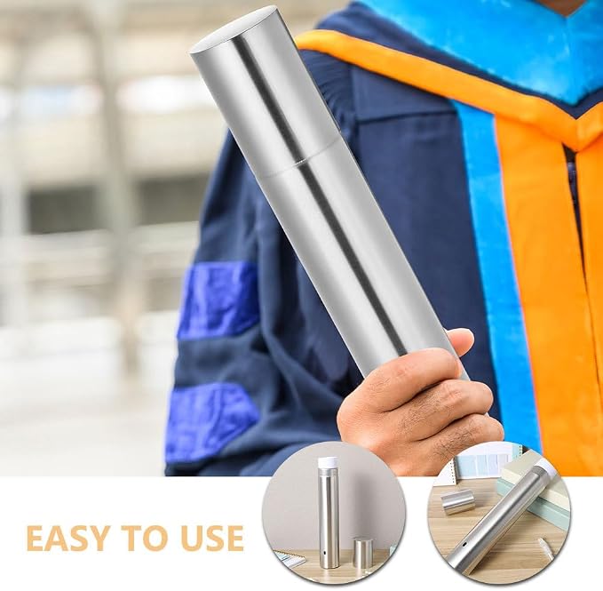 DOITOOL Stainless Steel Cylinder Box 11.8 Inch Document Storage Tube - Image 9