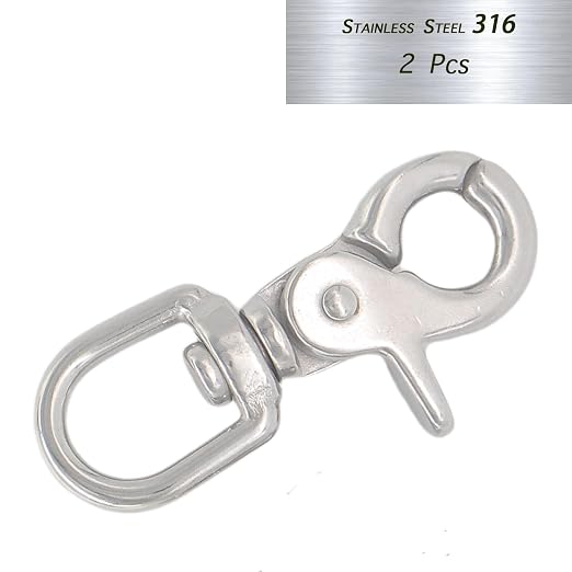 1 PCS 316 Stainless Steel Swivel Trigger Snap Hooks, 2.65” Heavy Duty Clips - Image 5
