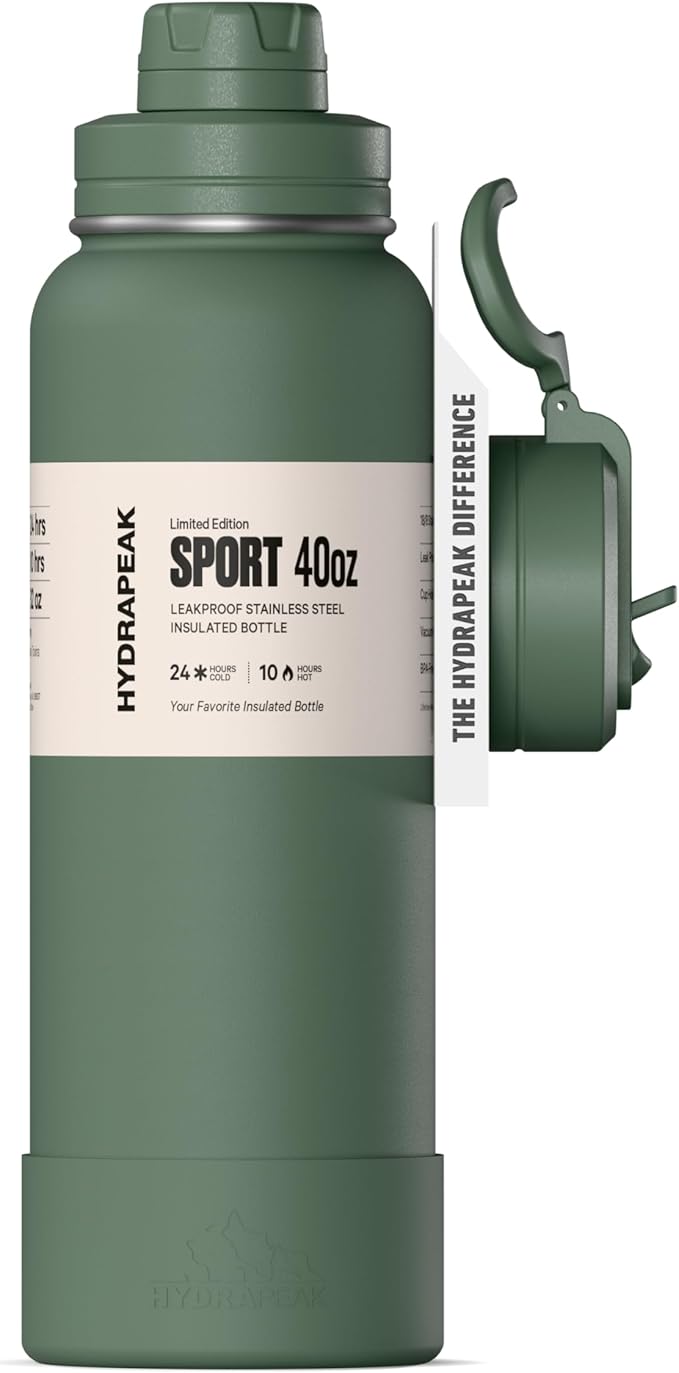 Hydrapeak 40oz Sport Insulated Water Bottle by HYDRAPEAK