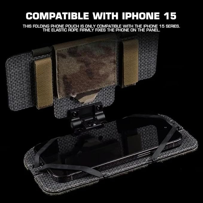 Airsoft Plate Carrier Accessory Molle Phone Mount Outdoor Lightweight - Image 2