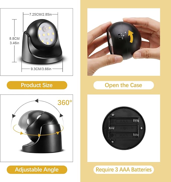 ProGreen 6000K Battery Motion Sensor Light Outdoor Waterproof Wireless LED - Image 4