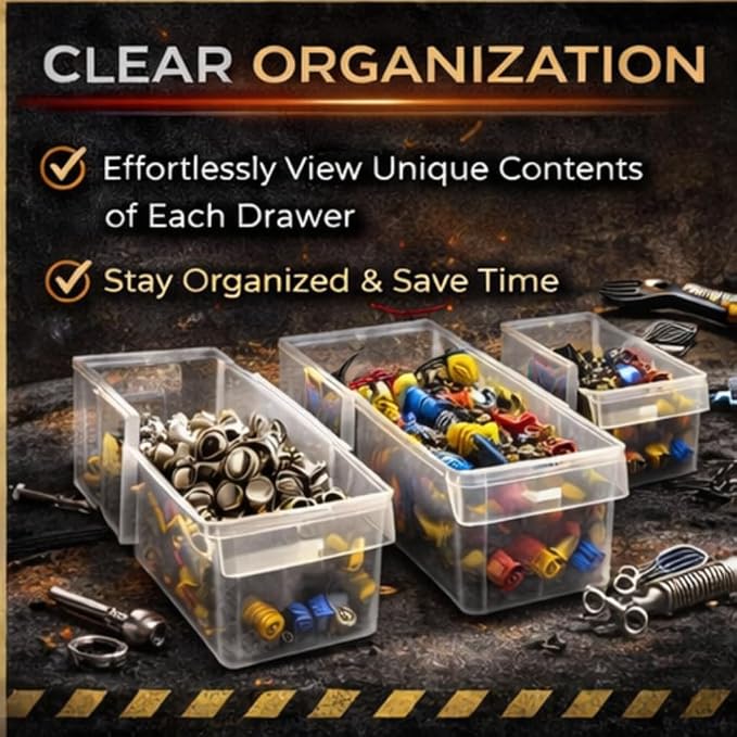 Quantum Storage Systems PDC-22BK 22 Drawers Cabinet Part Organizer 10" H x 20" - Image 5