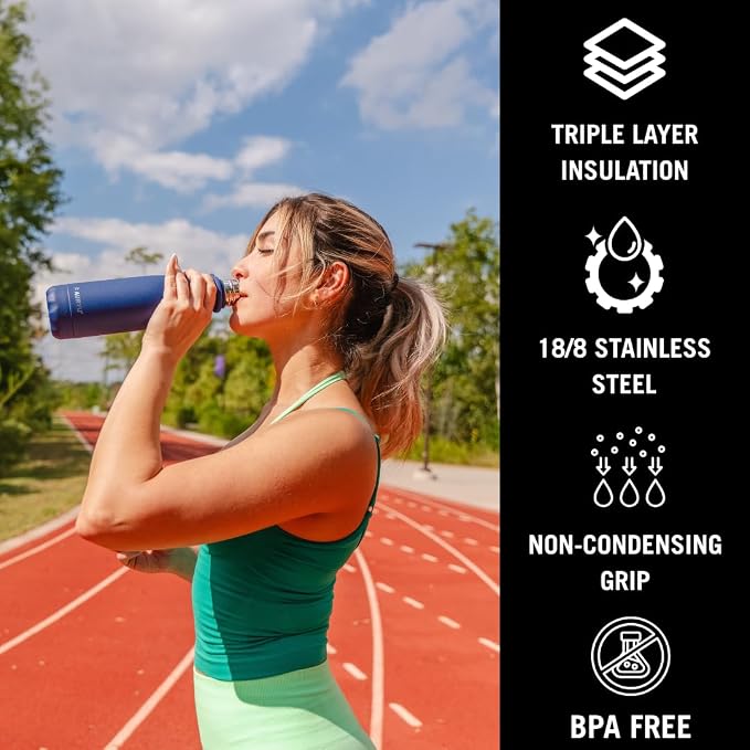 Triple-Walled Insulated Stainless Steel Water Bottle - Image 2