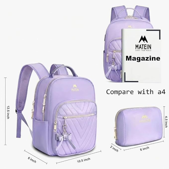 MATEIN Womens Backpack Purse, Fashion Cute Bowknot Mini Backpack Purse - Image 4