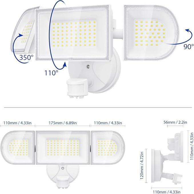 iMaihom 150W Motion Sensor Light Outdoor, 15000LM 6500K LED Security Floodlights - Image 8