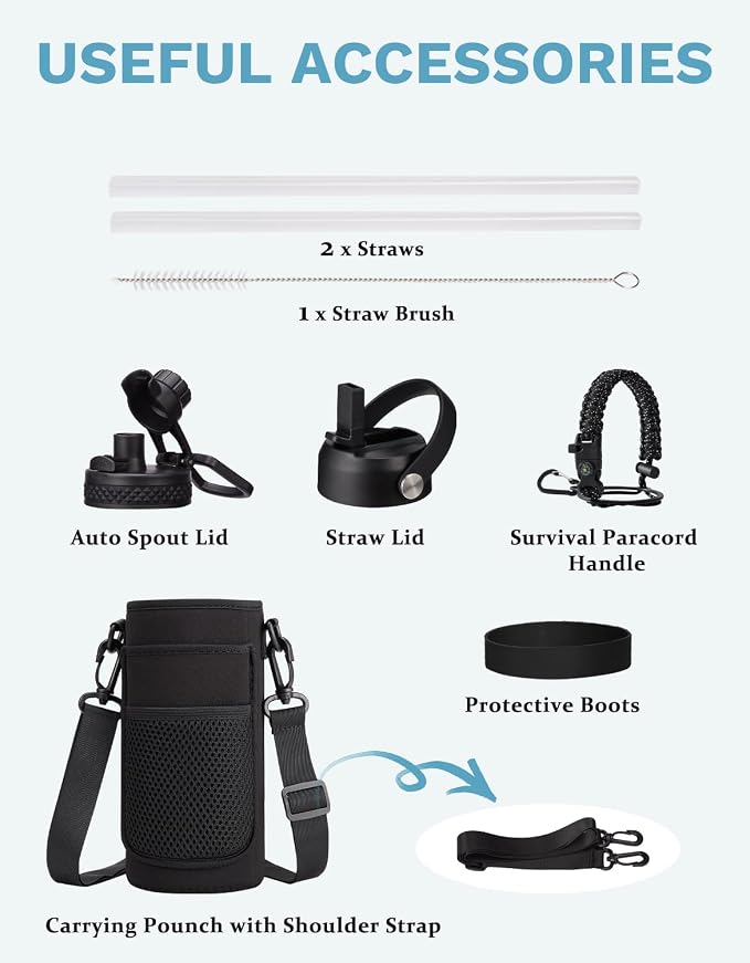 BENZZO 32 oz Insulated Water Bottle - Image 7