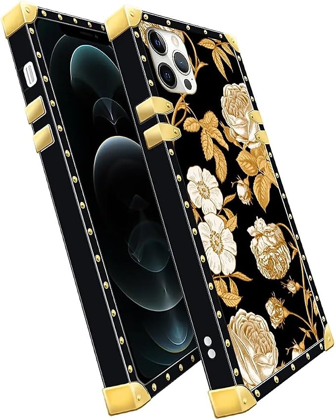 Compatible with iPhone 11 Pro Max Case, Blooming Rose Golden Flower Luxury - Image 3