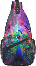Beautiful Peacock Sling Bag For Women Men Fashion Backpack Crossbody Peacock by Unknown