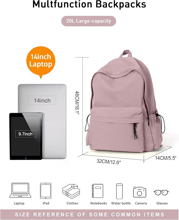 BJLFS Purple Backpack for Girls Women, Waterproof High School Bookbag, - Image 5