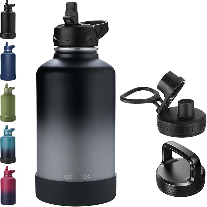 RUBYFLASK 64oz Insulated Water Bottle by RUBYFLASK