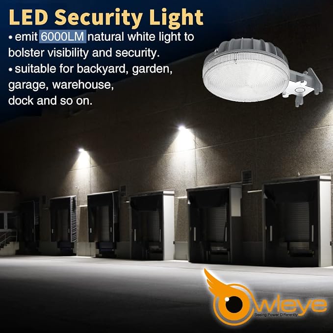 Owleye 6000LM Dusk to Dawn Outdoor Lighting LED Barn Light Security Lights - Image 7