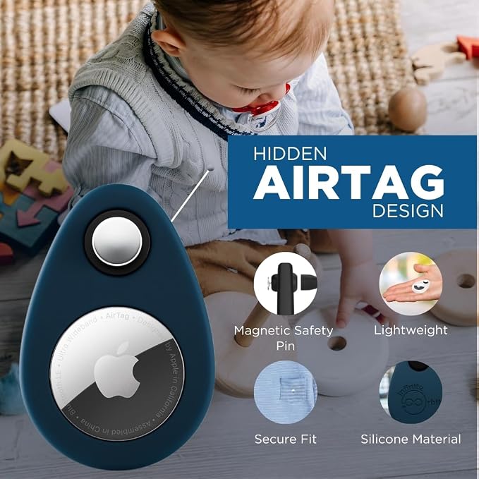 INFINITE ORBIT AirTag Holder for Kids – 2 Pack Anti-Removal Locking Case - Image 2