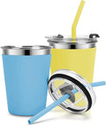 Kids Cups with Straws and Lids Leak Proof, 12oz Sippy Cups by Vermida