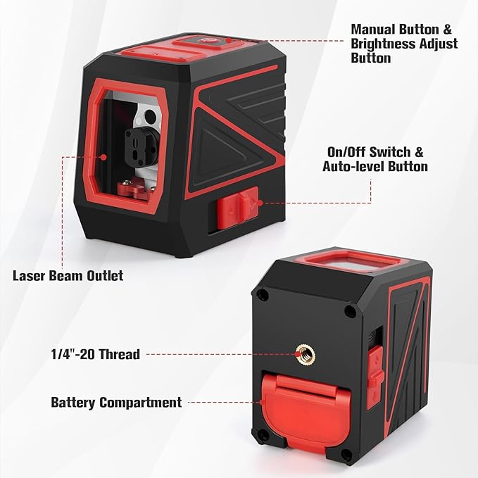 Laser Level with Tripod, 100 feet Green Cross Line Self Rotary Leveling Laser - Image 6