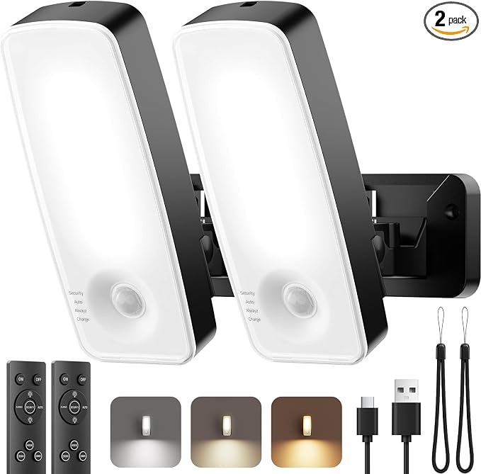 TANBABY 12000mAh Wireless Motion Sensor Outdoor Lights, Rechargeable Battery by Tanbaby