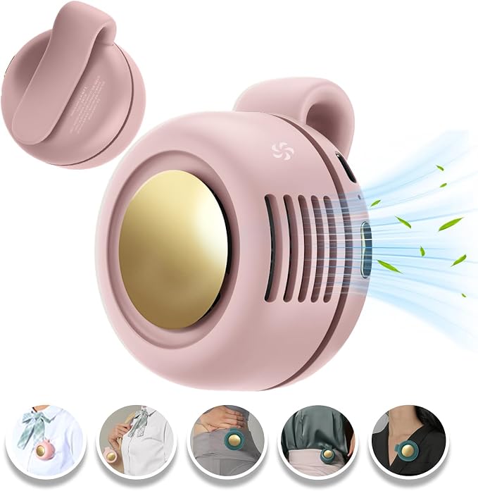 Portable Clip-On Fan, Mini USB Rechargeable 360° Rotatable Fan, 3-Speed Silent - Image 2