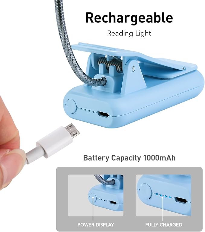 VAVOFO Rechargeable Book Light for Reading in Bed Kids, 7 LED Reading Light - Image 5