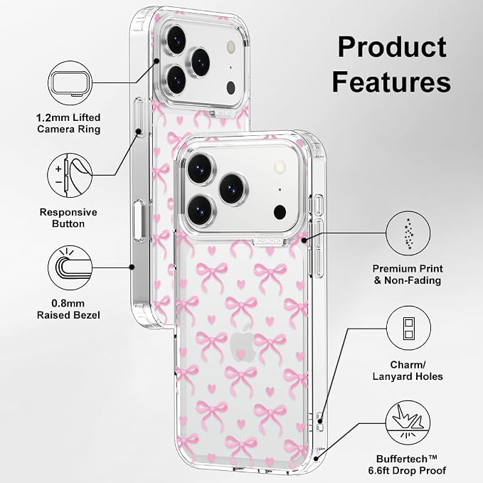MOSNOVO for iPhone 17 Pro Case | Military Grade 6.6ft Drop Tested | Camera - Image 7