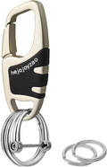 Keychain with Carabiner Clip, 4 Heavy Duty Key Rings and D Ring by Welcomehere%EF%BC%81