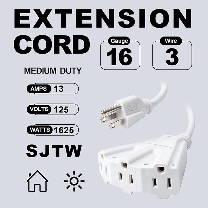 EP 2 Pack 15 Ft Outdoor Extension Cord - Image 2