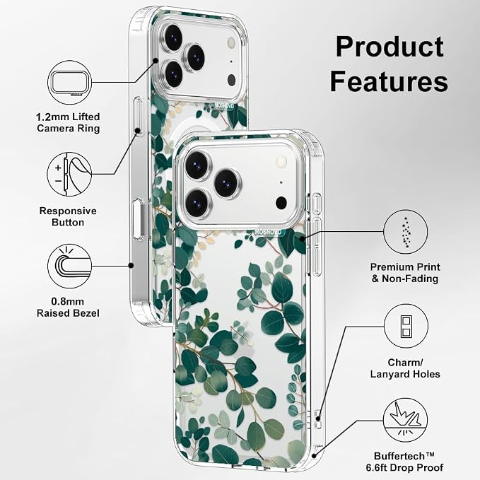 MOSNOVO for iPhone 17 Pro Max Case | Military Grade 6.6ft Drop Tested | Camera - Image 7