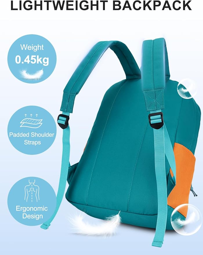 VASCHY Lightweight Backpack for School, Water Resistant Classic Bookbag - Image 4
