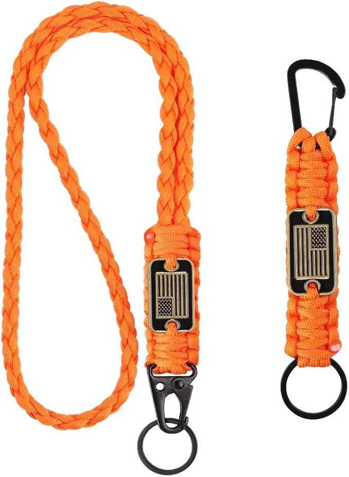 2pcs Heavy Duty Braided Paracord Lanyard Keychains by VNVETYTO