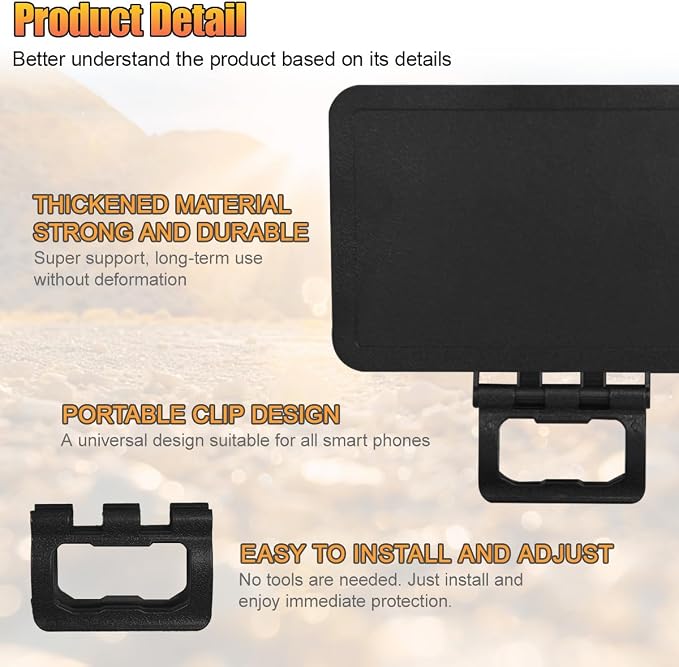 ZIMISI Cell Phone Sun Protection Umbrella, Anti-UV Anti-Glare Anti-Reflection - Image 3