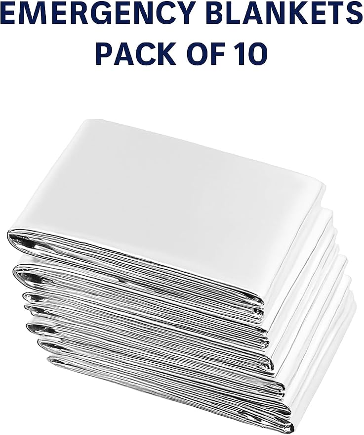 Emergency Blankets Pack of 10 – Mylar Thermal Space Blanket - Image 8