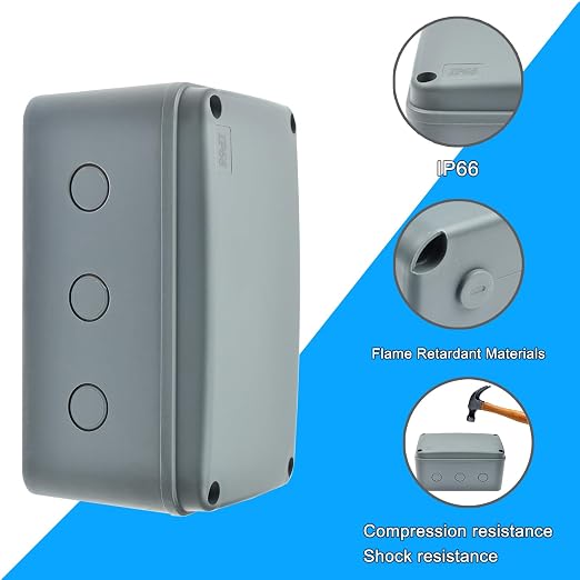 Nineleaf Waterproof Electrical Box, 3PK Outdoor Junction Boxes, IP66 External - Image 6