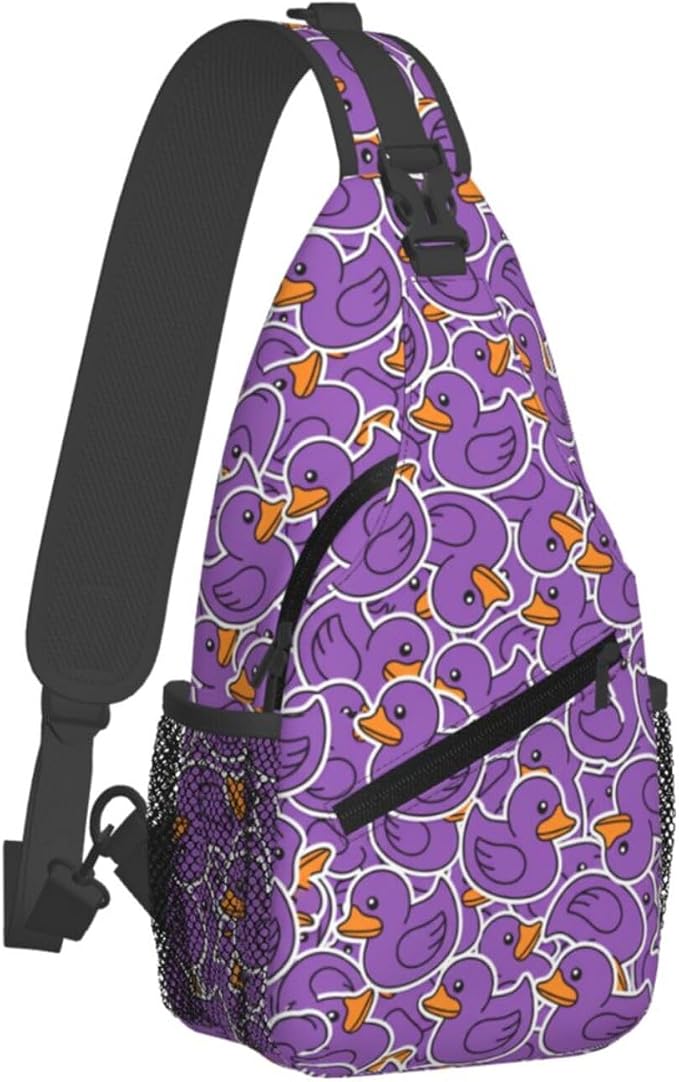 Cute Duck Sling Bag For Women Men Fashion Print Backpack Crossbody Shoulder Bag - Image 2