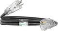 PLUGTUL Outdoor Extension Cord 3FT, 12 Gauge Extension Cord by PLUGTUL