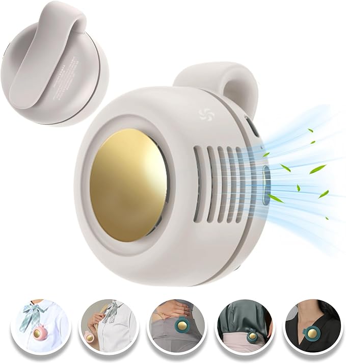Portable Clip-On Fan, Mini USB Rechargeable 360° Rotatable Fan, 3-Speed Silent - Image 2