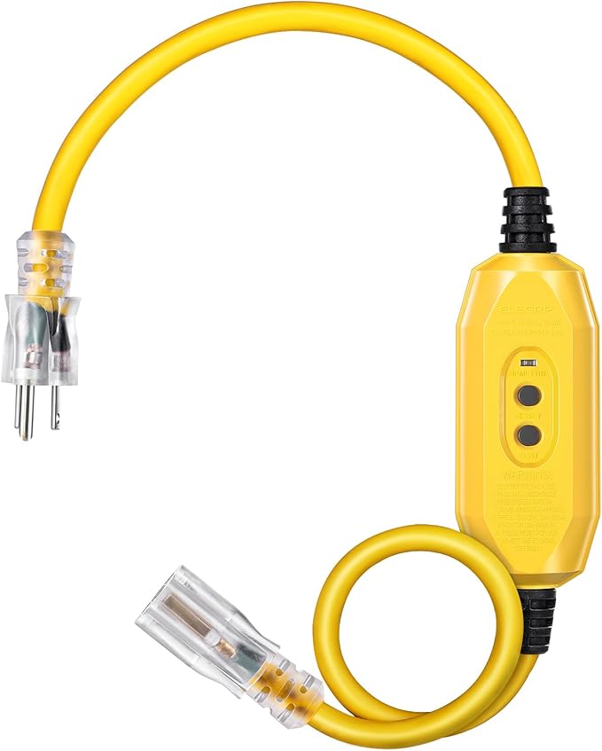 DEWENWILS 3Ft Automatic GFCI Extension Cord Outdoor, 12/3 SJTW Heavy Duty by DEWENWILS