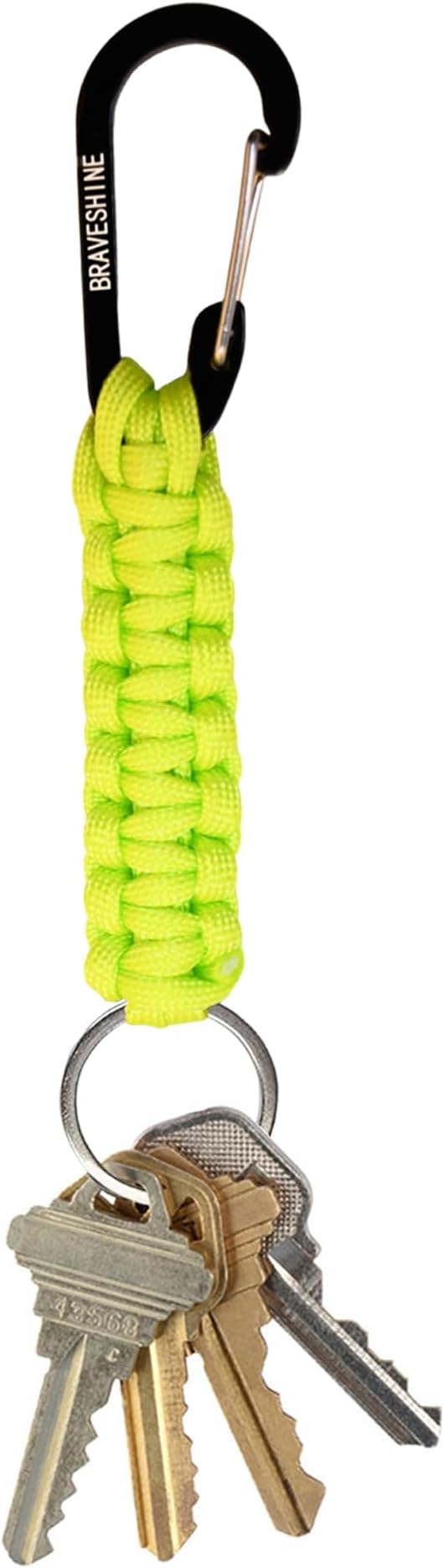 BRAVESHINE Paracord Keychain Carabiner Clip, D Ring Lanyard Hanger Stroller Hook - Image 5