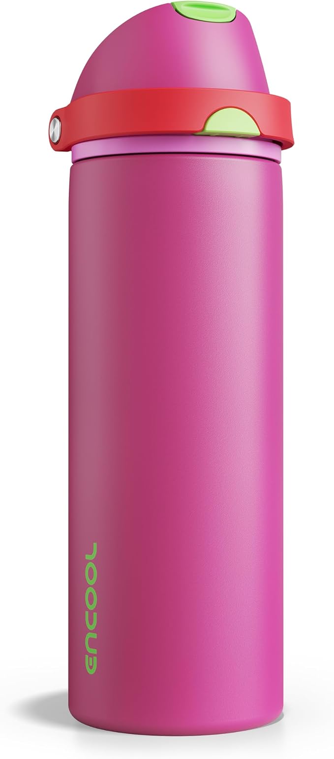 Insulated Water Bottle with Straw by ENCOOL