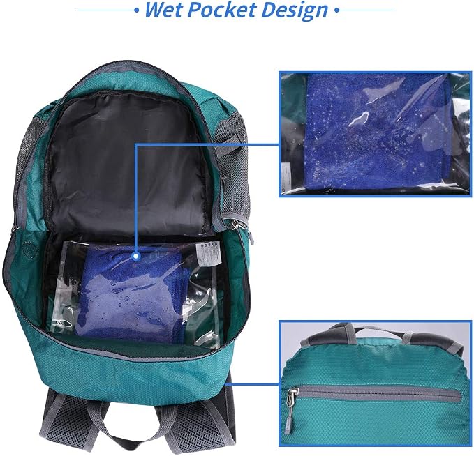 WATERFLY Lightweight Packable Hiking Backpack: 30L Foldable Travel Daypack - Image 7