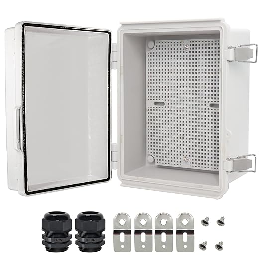 Zulkit Junction Box, IP67 Waterproof Electrical Box Hinged Cover Stainless by Zulkit